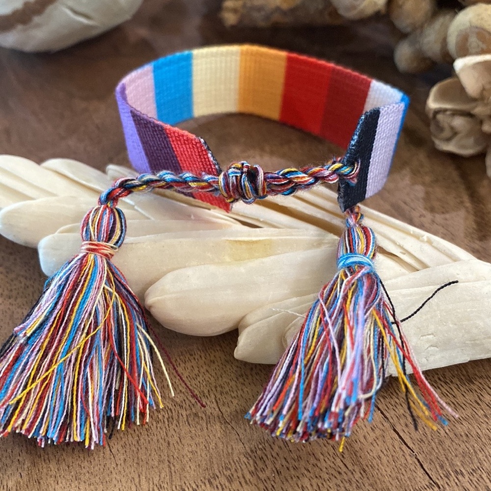 Rainbow Bright Woven Bracelet - Picture 3 of 4